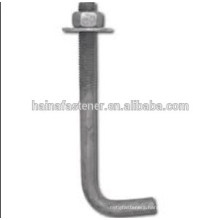 3/4" x 18" HDG Finish Bent Anchor Bolt with Nut & Washer,L anchor bolt